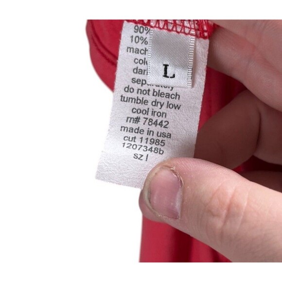 Russ Berens Dress Women's Size Large Pink Cotton Blend Shift Sleeveless - Picture 6 of 8